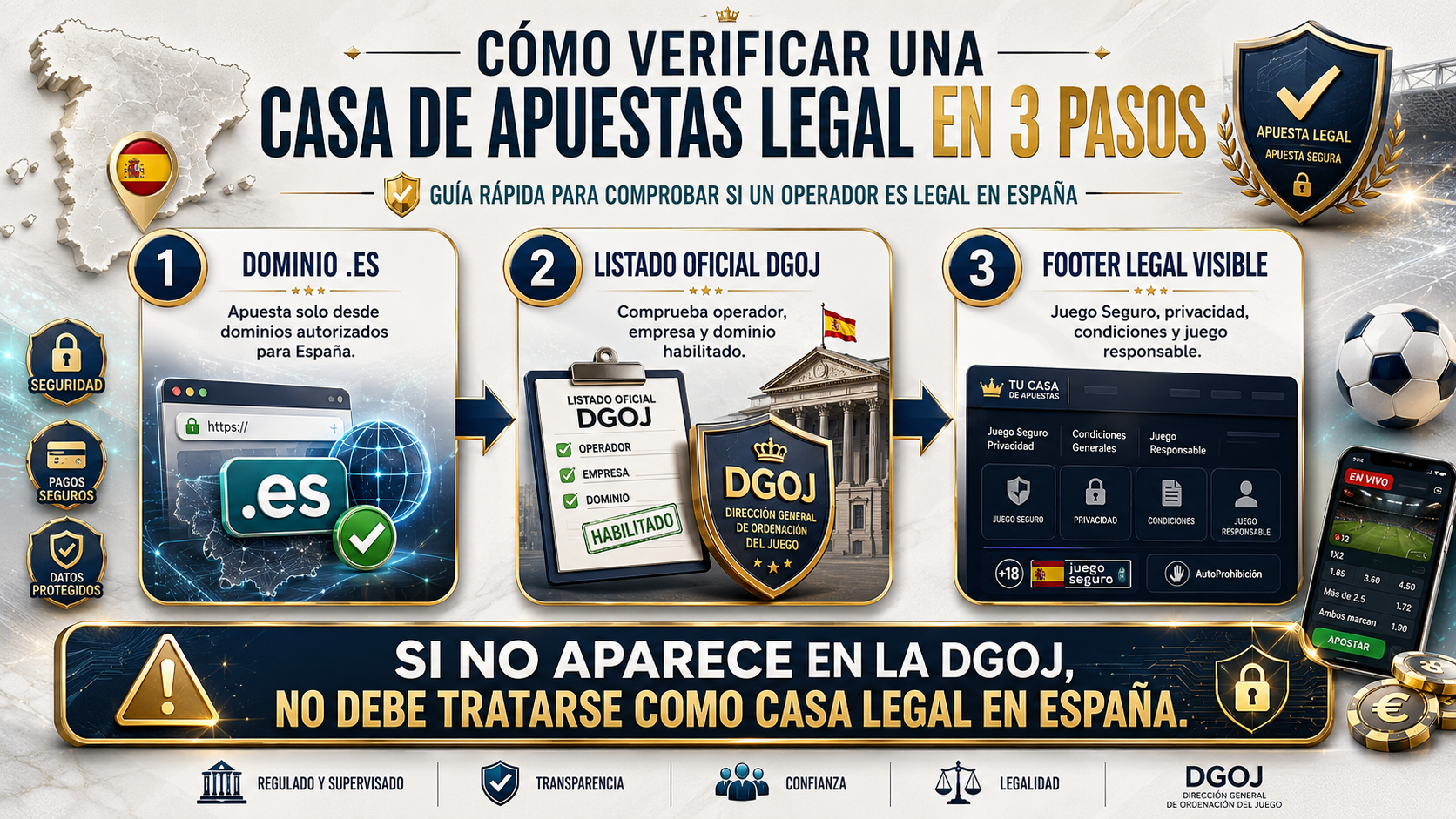 Casas de apuestas con licencia en España: operadores autorizados DGOJ