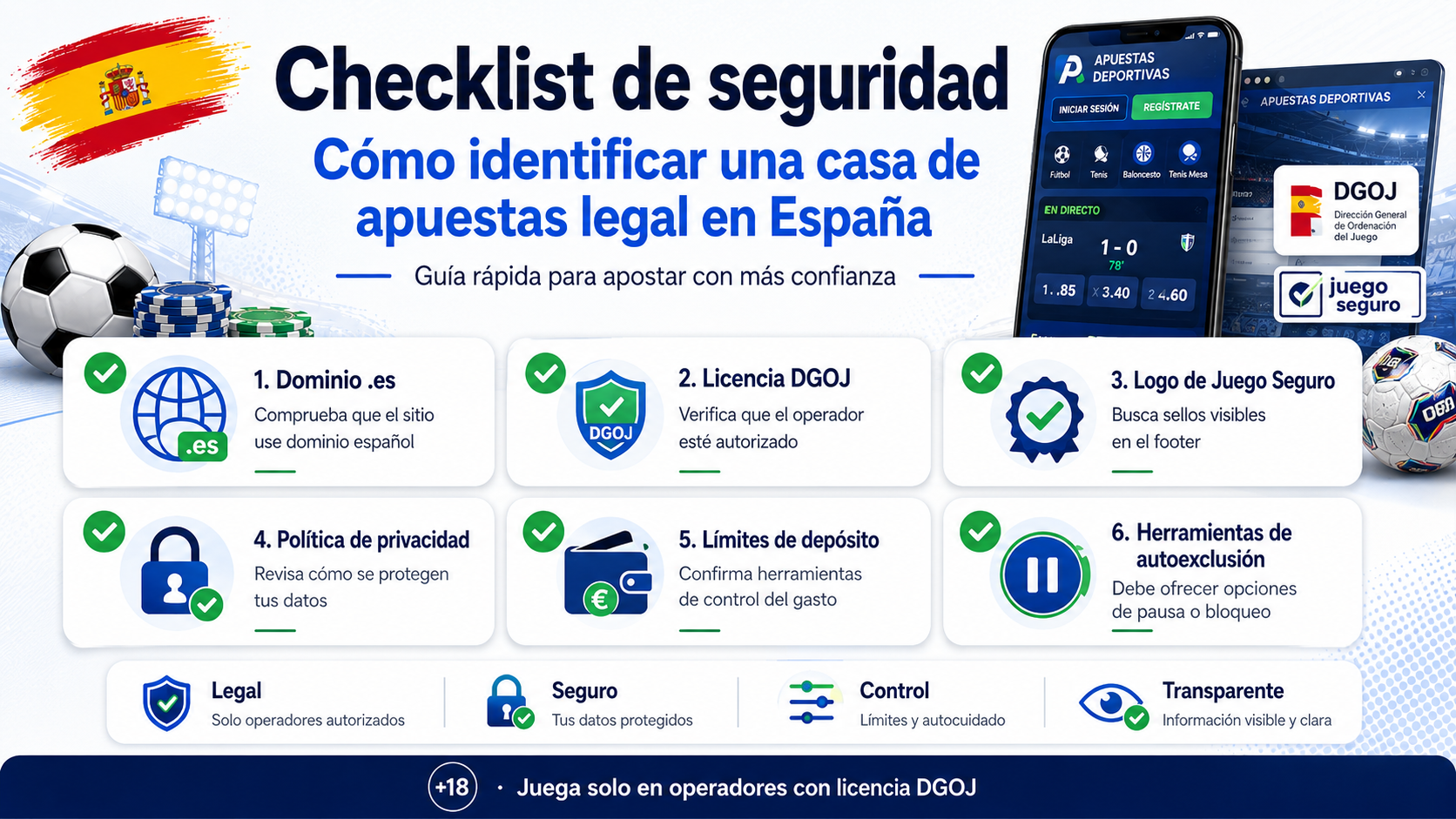 Checklist de seguridad: cómo identificar una casa de apuestas legal en España
